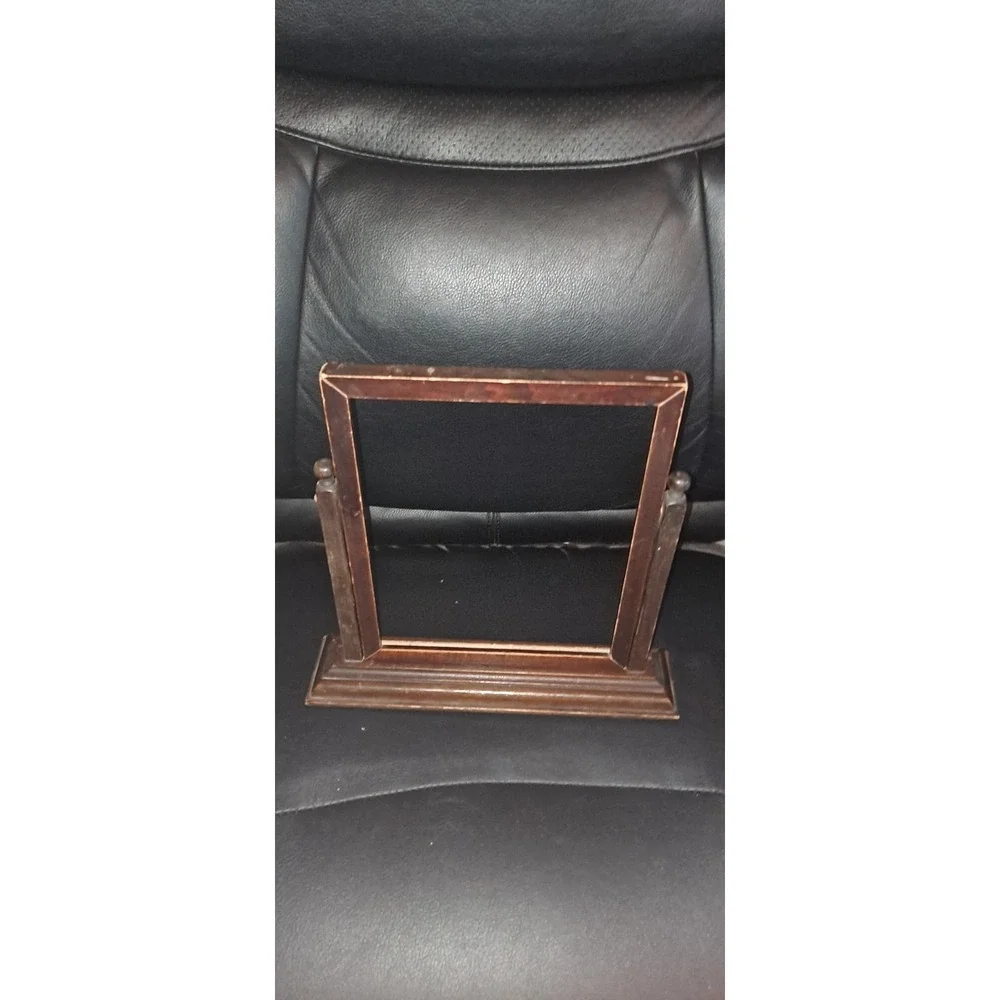 Vintage Wood Picture Frame Swivel Tilt Table fits 7